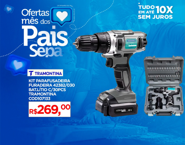 Kit Parafusadeira Cinza